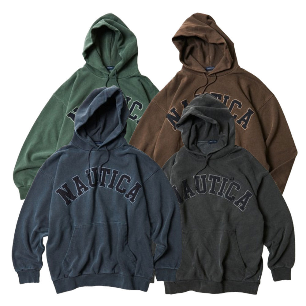 노티카 가먼트 피그먼트 다이 아치 로고 스웻 후디 4컬러 1023207500592