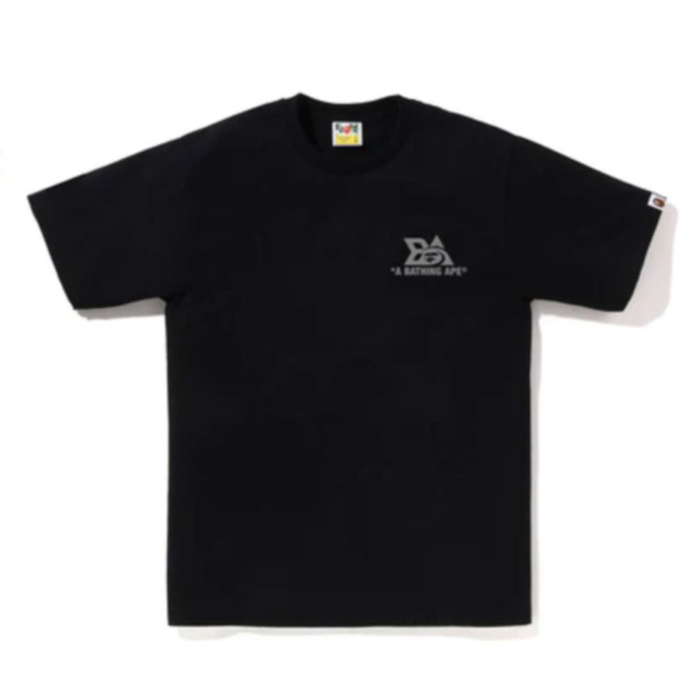 베이프 리플렉터 테크 로고 반팔티 블랙 1L30110051