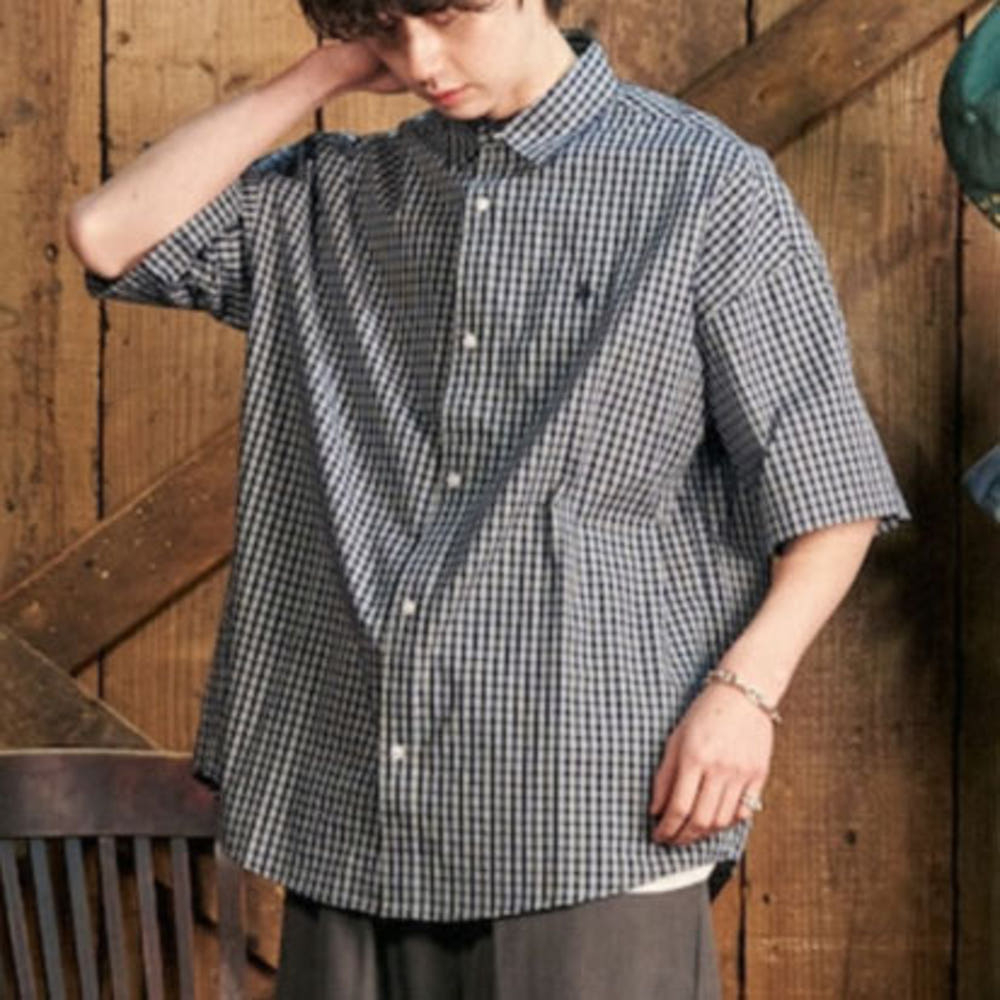 퍼블럭스 U.S. POLO ASSN. 유에스폴로에센 별주 원포인트 자수 체크 반소매 셔츠 5컬러 3105291600006