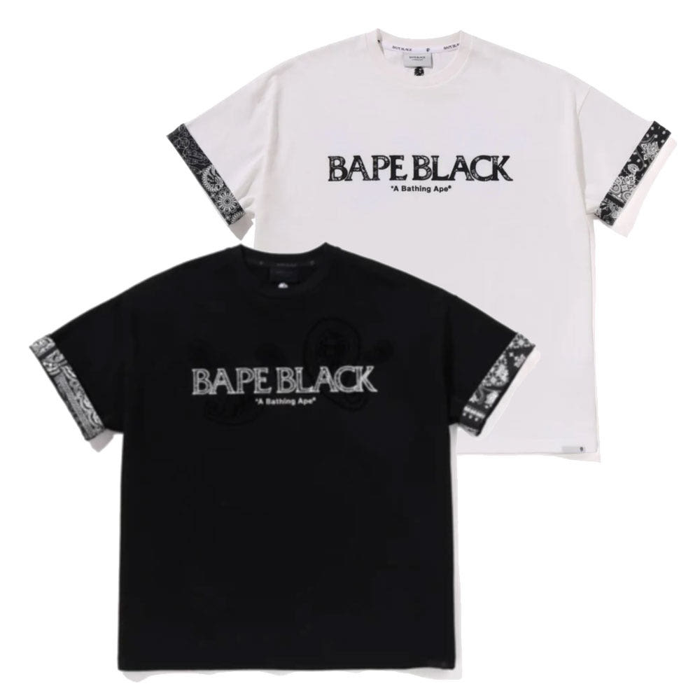 베이프 블랙 페이즐리 패치 로고 반팔티 2컬러 1L30109328