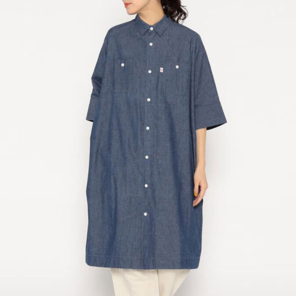 단톤 여성 코튼 샴브레이 워크 드레스 셔츠 2컬러 DT-G0091 SCA DNB251L203-0006