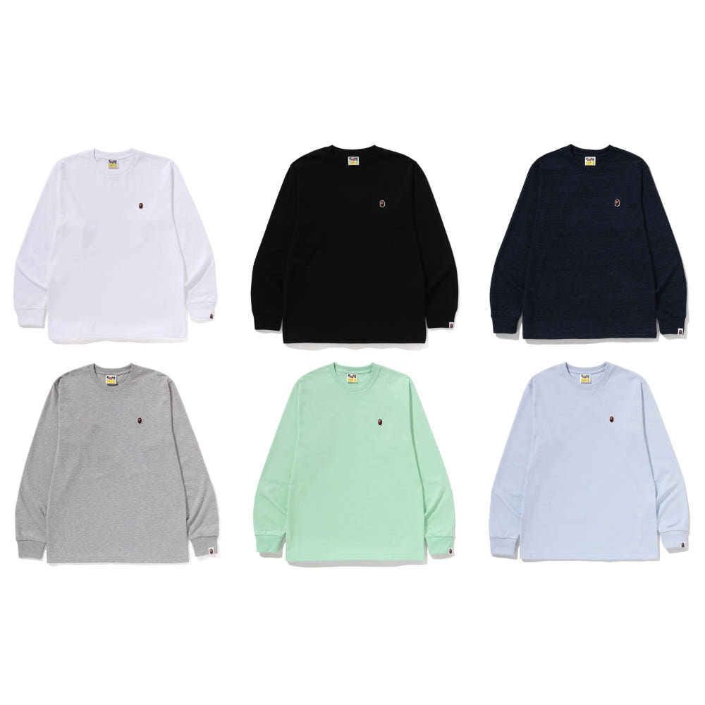 베이프 원포인트 LS 긴팔 티셔츠 6컬러 1M30111012