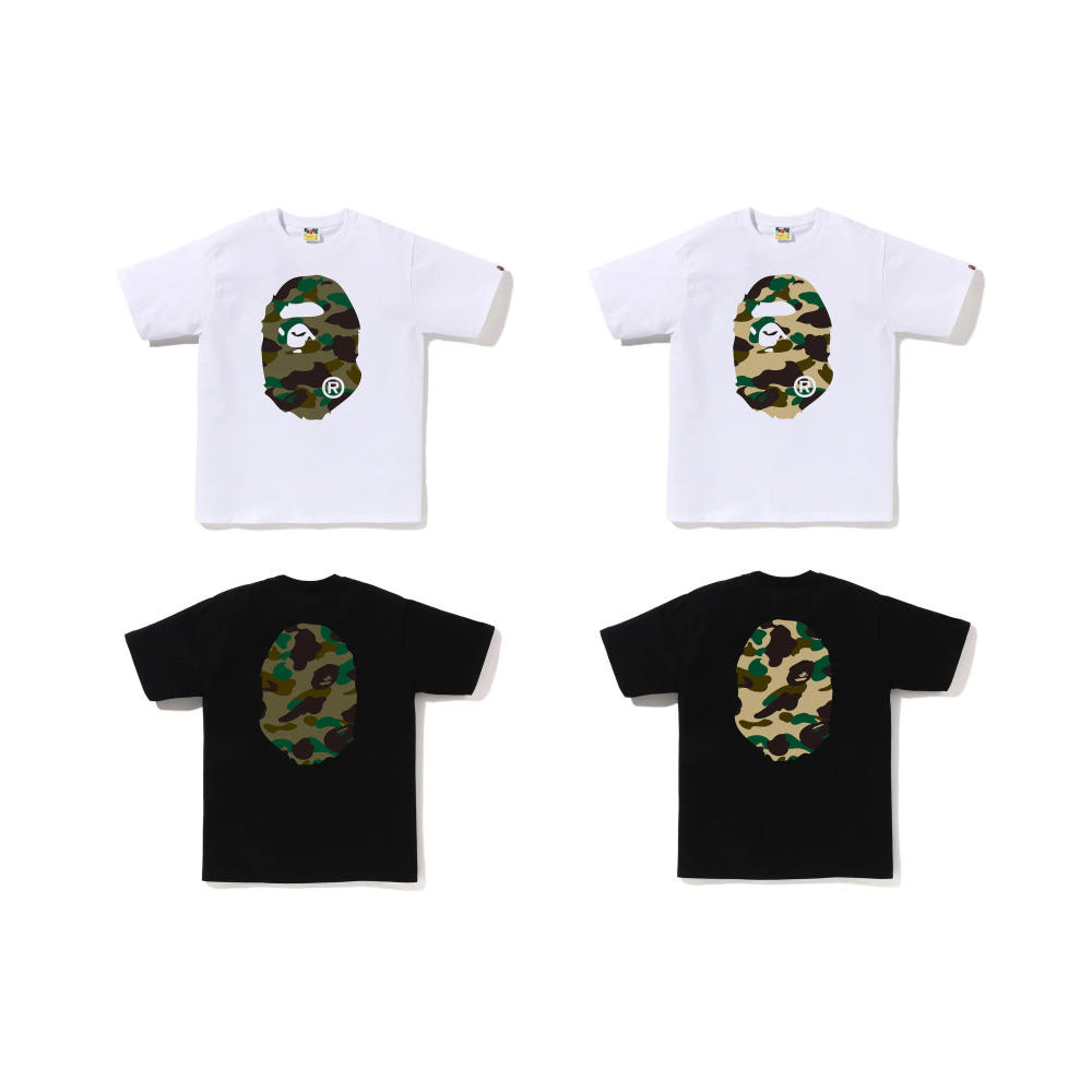 베이프 1ST 카모 빅 에이프 헤드 반팔 티셔츠 4컬러 1M30110015