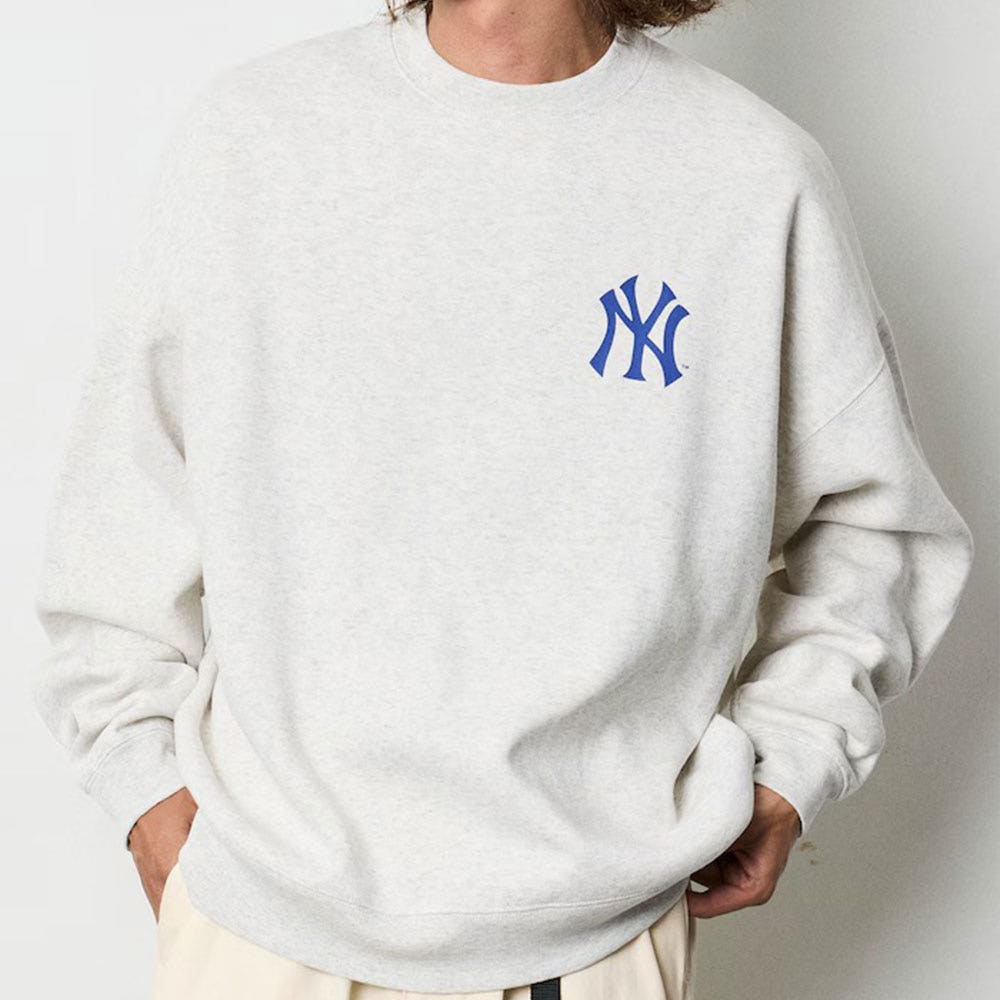 프릭스스토어 MLB×PEANUTS 별주 빅실루엣 백프린트 크루넥 스웨트 티셔츠 양키스 3컬러 1221248900913