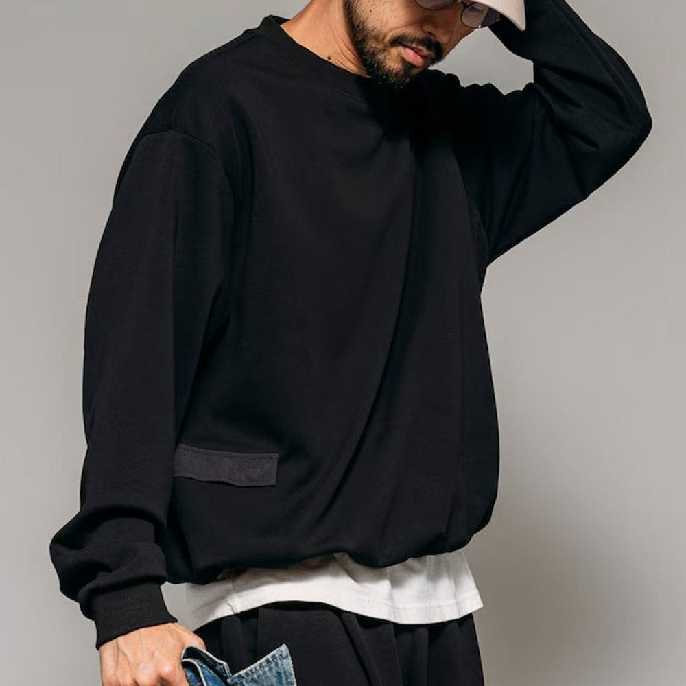 프릭스스토어 퍼스트핸드 사이드 포켓 스핀들 박스 크루넥 스웨트 4컬러 3323234400013