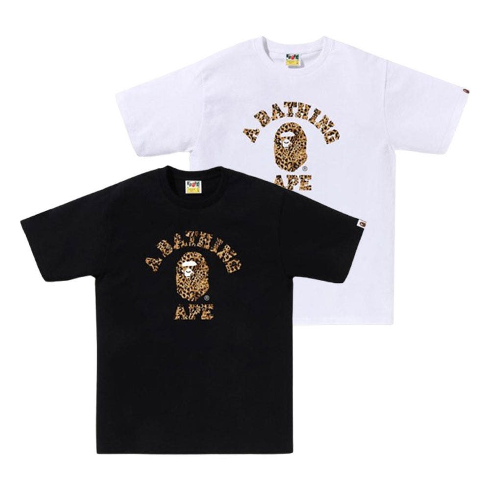 베이프 와일드 레오파드 패턴 콜리지 티셔츠 6컬러 1L80110039