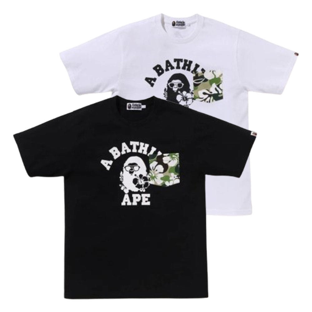 베이프 ABC 리조트 카모 포켓 컬리지 반팔티 2컬러 1L70109003