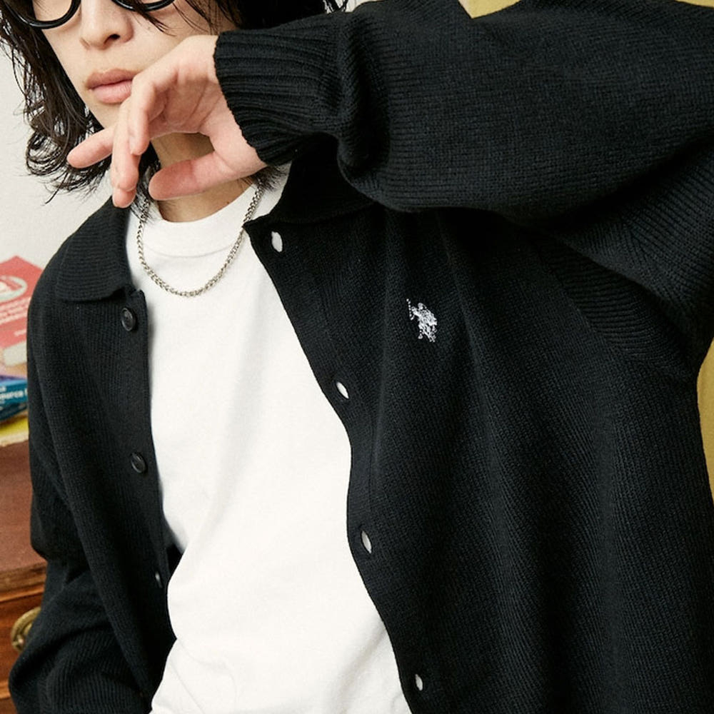 U.S. POLO ASSN. 유에스폴로에센 PUBLUX 별주 폴로 니트 가디건 4컬러 3135291600005