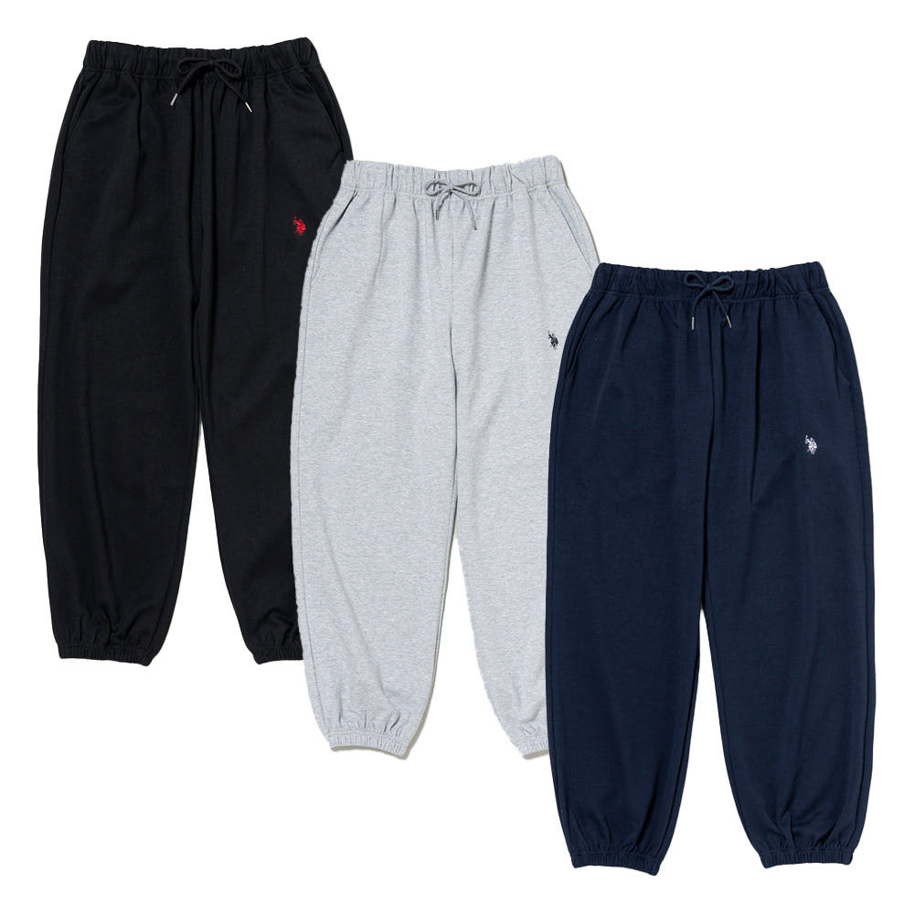 U.S. POLO ASSN. 유에스폴로에센 더블 호스맨 자수 스웨트 팬츠 3컬러 PLM53330