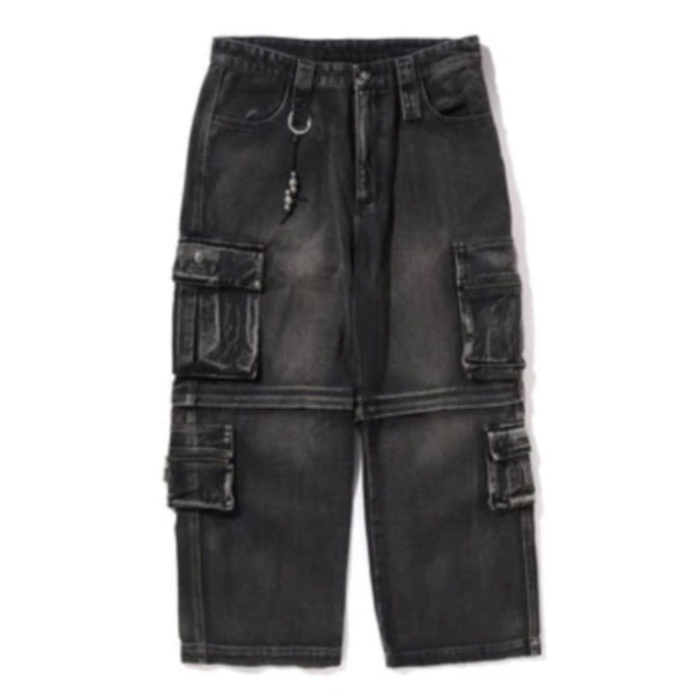 베이프 블랙 카고 라이더 바이커 진 블랙 1L30150306