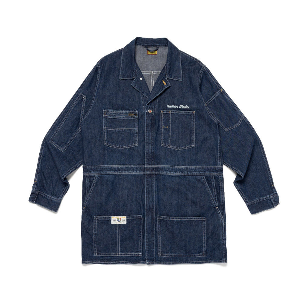 휴먼메이드 데님 하프 코트 인디고 HM30JK006