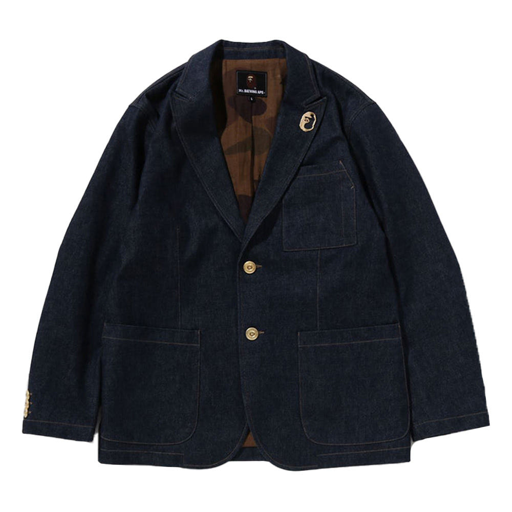 베이프 데님 캐주얼 자켓 인디고 7L70142304