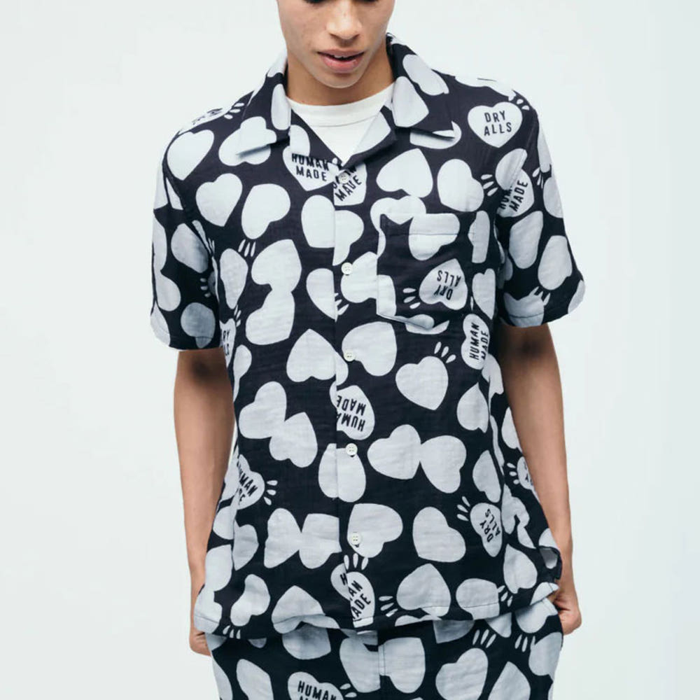 휴먼메이드 거즈 셔츠 네이비 HM29SH027