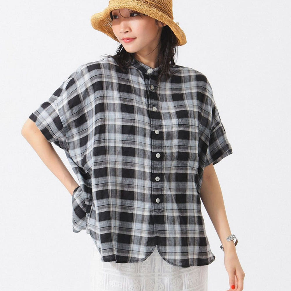 빔즈 보이 린넨 체크 반팔 셔츠 3컬러 13-01-0135-803