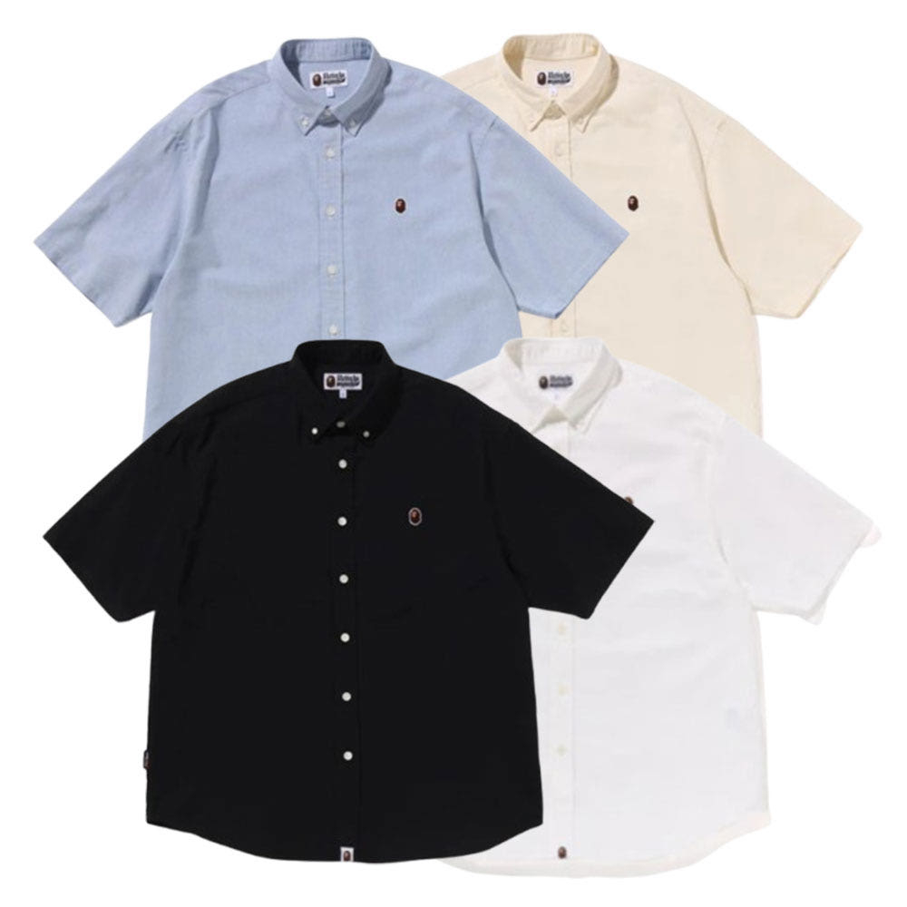 베이프 원포인트 옥스포드 S/S 반팔 셔츠 4컬러 1L30132301
