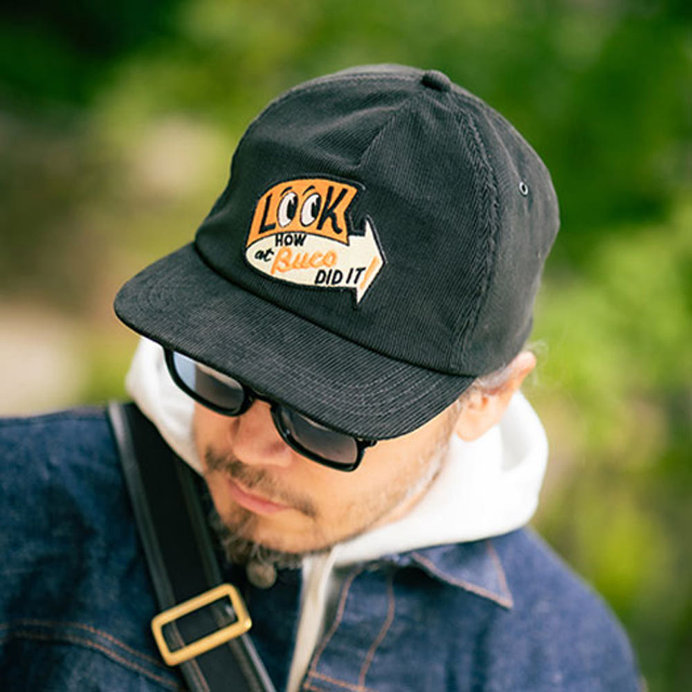 더리얼맥코이 THE REAL McCOY'S 부코 5패널 코듀로이 캡 모자 블랙 BA25106