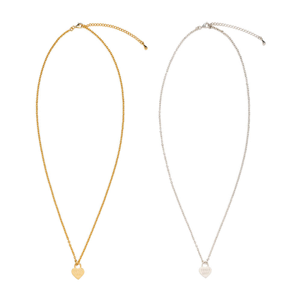 휴먼메이드 하트 실버 목걸이 2컬러 HM30GD085