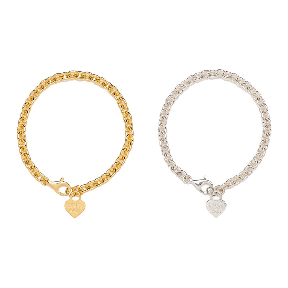 휴먼메이드 하트 실버 팔찌 2컬러 HM30GD086