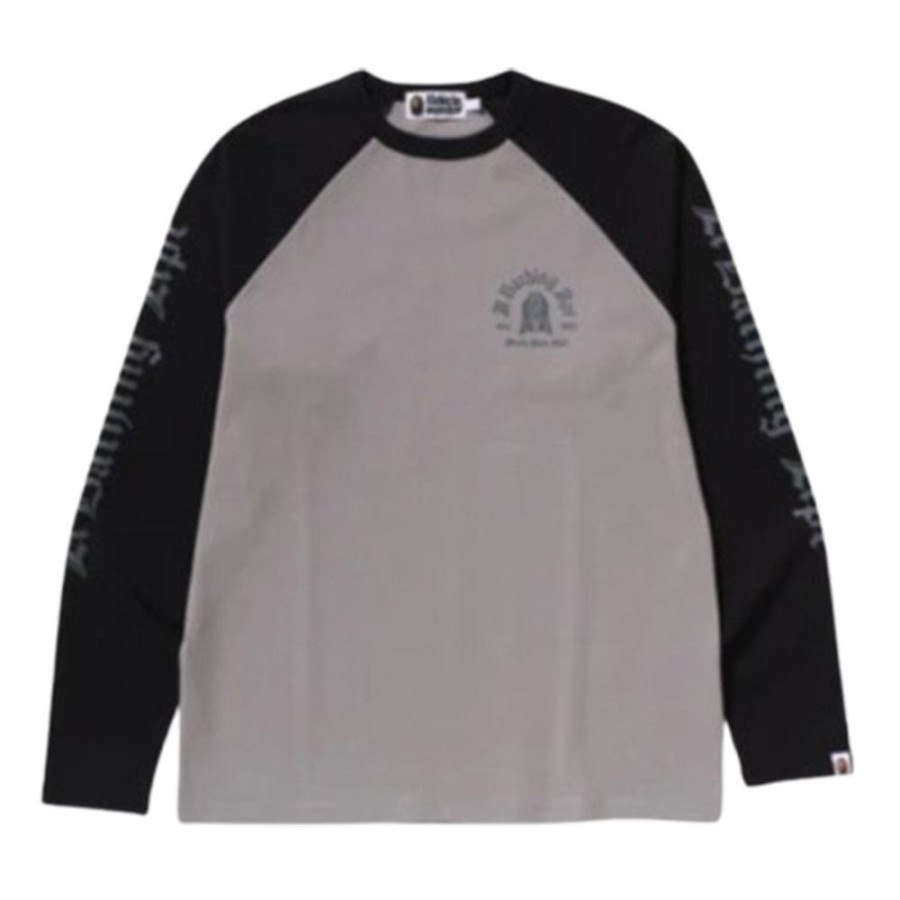 베이프 래글런 슬리브 롱슬리브 티셔츠 블랙 1L30111003