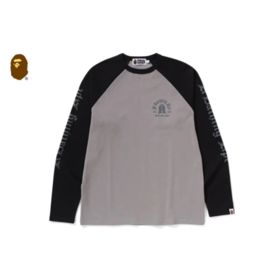 베이프 래글런 슬리브 롱슬리브 티셔츠 블랙 1L30111003