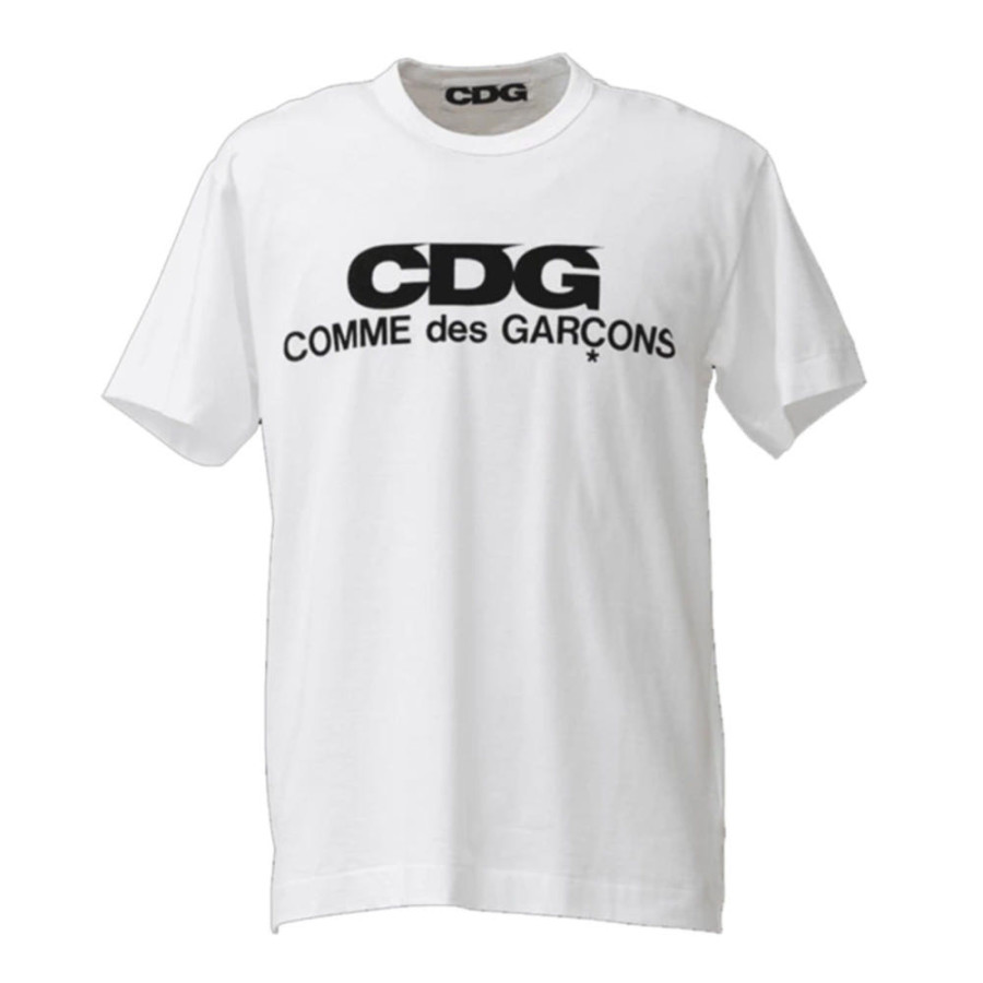 꼼데가르송 CDG 로고 반팔 티셔츠 블랙 화이트 SZ-T005
