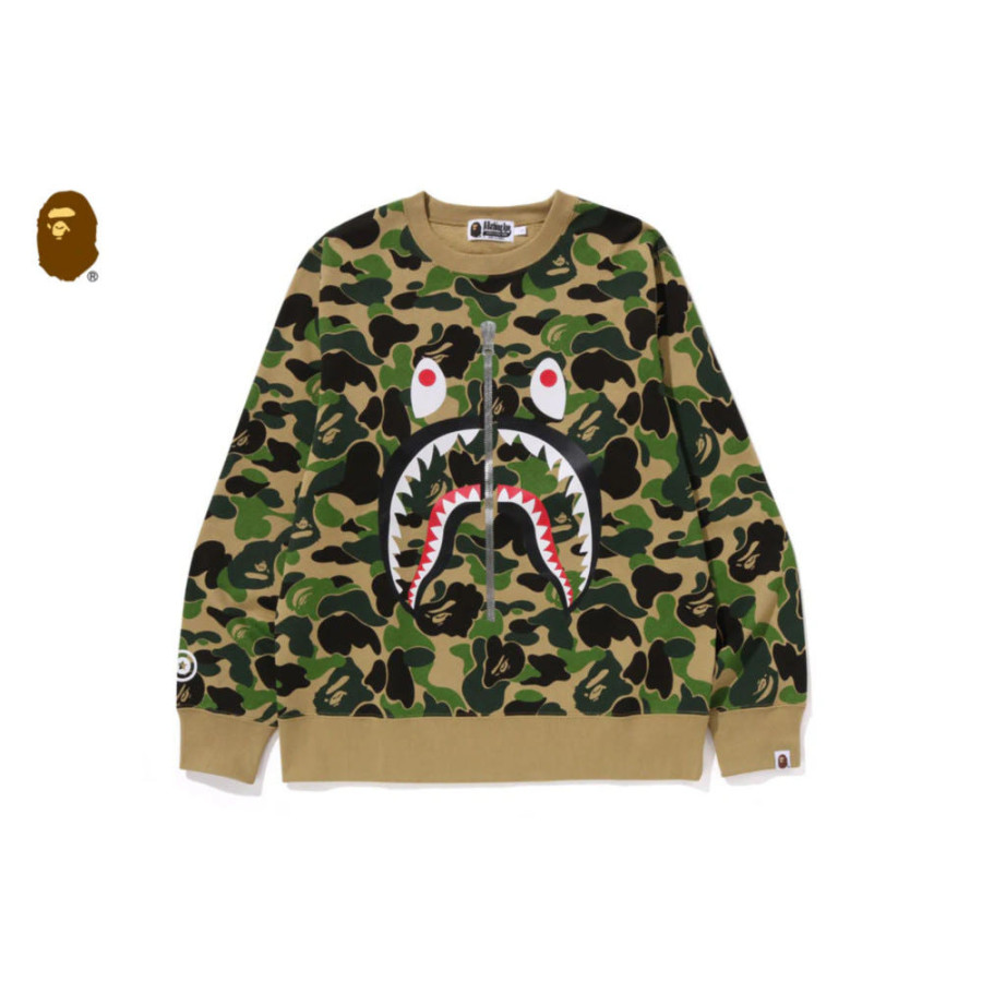 베이프 ABC 카모 샤크 크루넥 스웻셔츠 3컬러 1L30113007