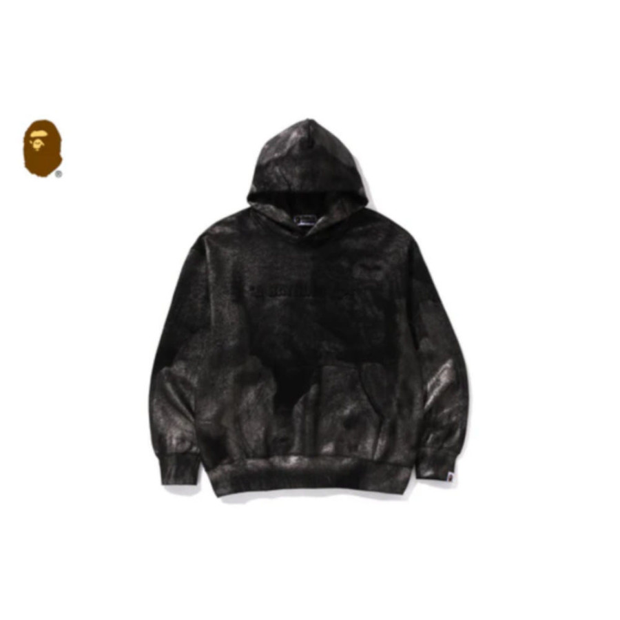 베이프 코팅 엠보싱 로고 릴렉스핏 풀오버 후디 2컬러 1L30114318