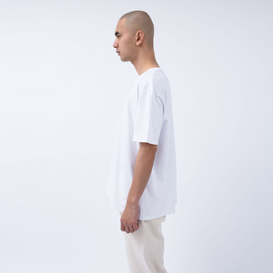 나나미카 x FUJIWARA INSATSU OOAL 그래픽 반팔티 화이트 SUHS430