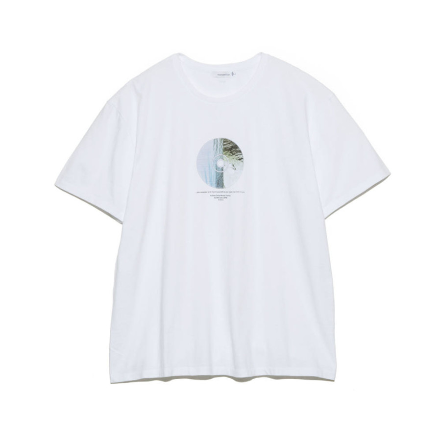 나나미카 x FUJIWARA INSATSU OOAL 그래픽 반팔티 화이트 SUHS430