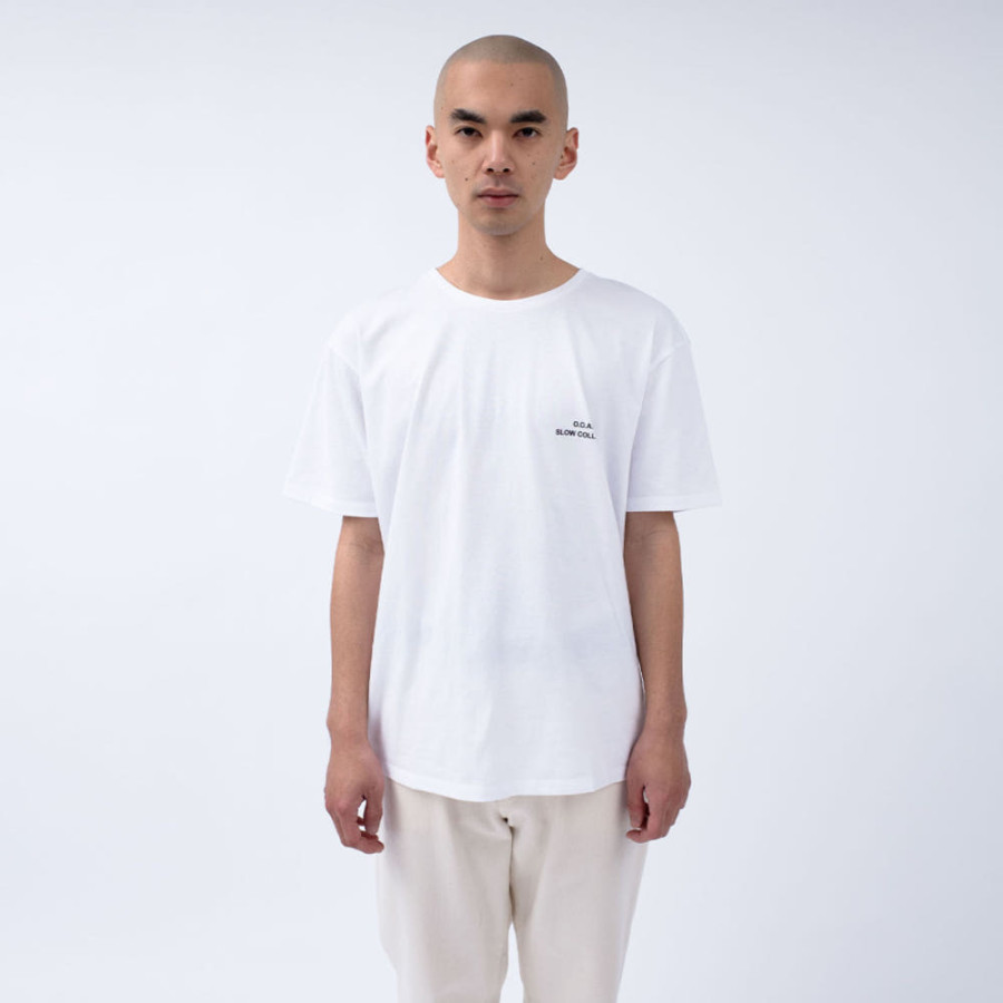 나나미카 x FUJIWARA INSATSU OOAL 그래픽 반팔티 화이트 SUHS429