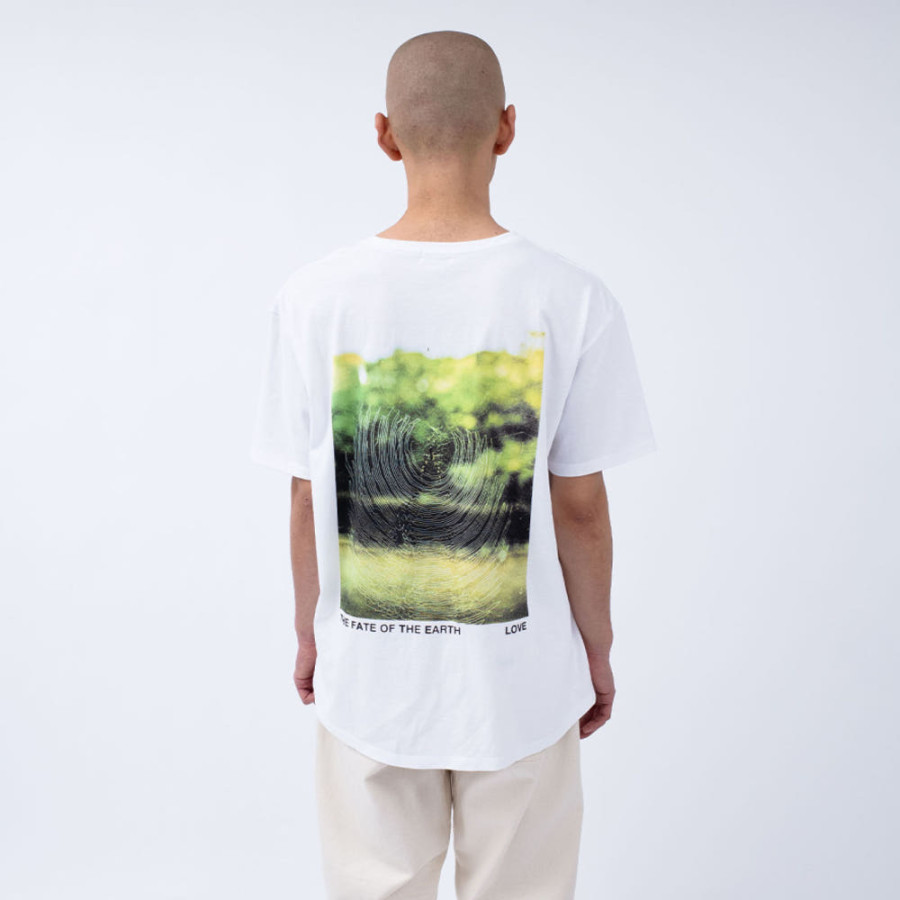 나나미카 x FUJIWARA INSATSU OOAL 그래픽 반팔티 화이트 SUHS429