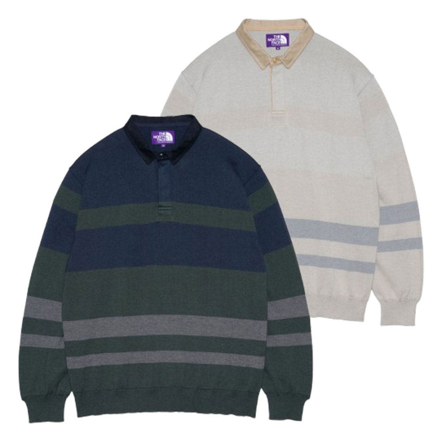 노스페이스 퍼플라벨 필드 니트 럭비셔츠 2컬러 N25SJ025
