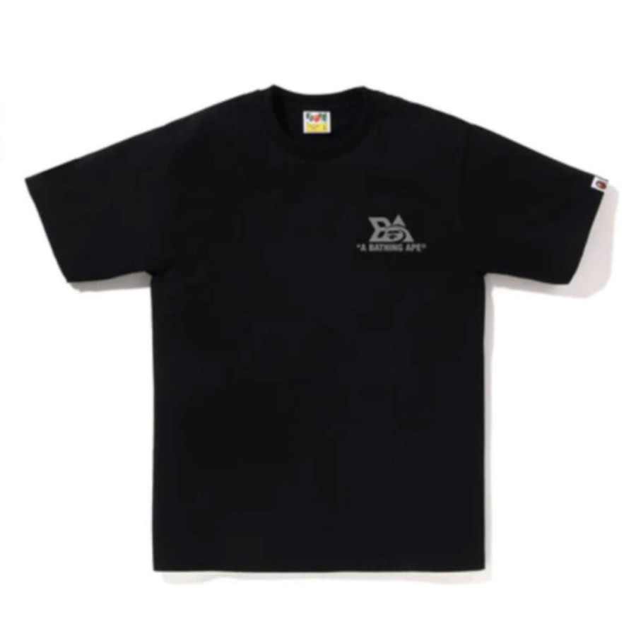 베이프 리플렉터 테크 로고 반팔티 블랙 1L30110051