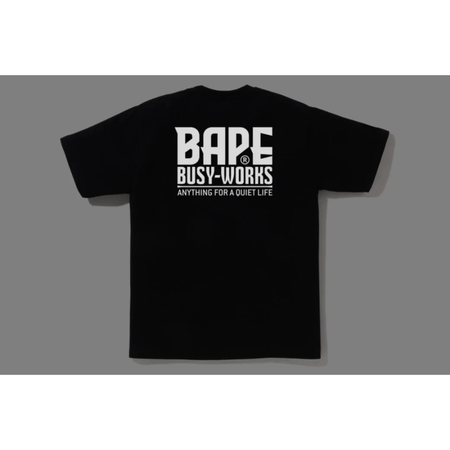 베이프 리플렉터 인더스트리얼 로고 반팔티 블랙 1L30110050