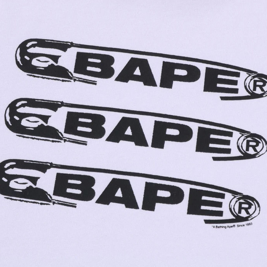베이프 핀 로고 릴렉스핏 반팔 티셔츠 2컬러 1L30110313