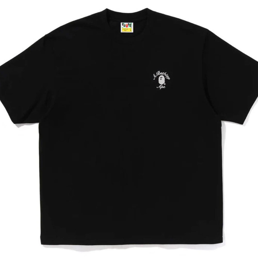 베이프 원포인트 컬리지 릴렉스핏 반팔 티셔츠 5컬러 1L30110304