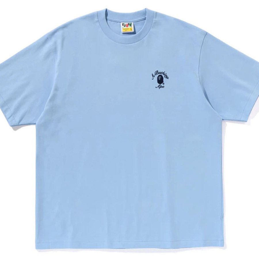 베이프 원포인트 컬리지 릴렉스핏 반팔 티셔츠 5컬러 1L30110304