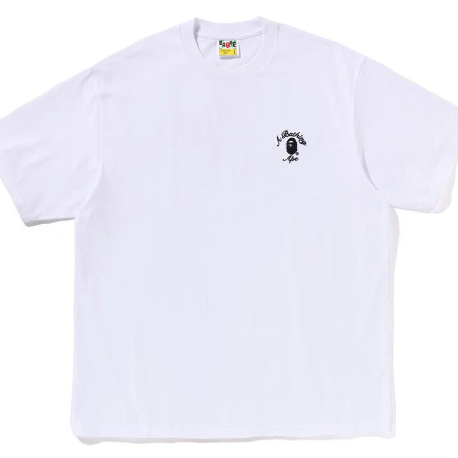 베이프 원포인트 컬리지 릴렉스핏 반팔 티셔츠 5컬러 1L30110304