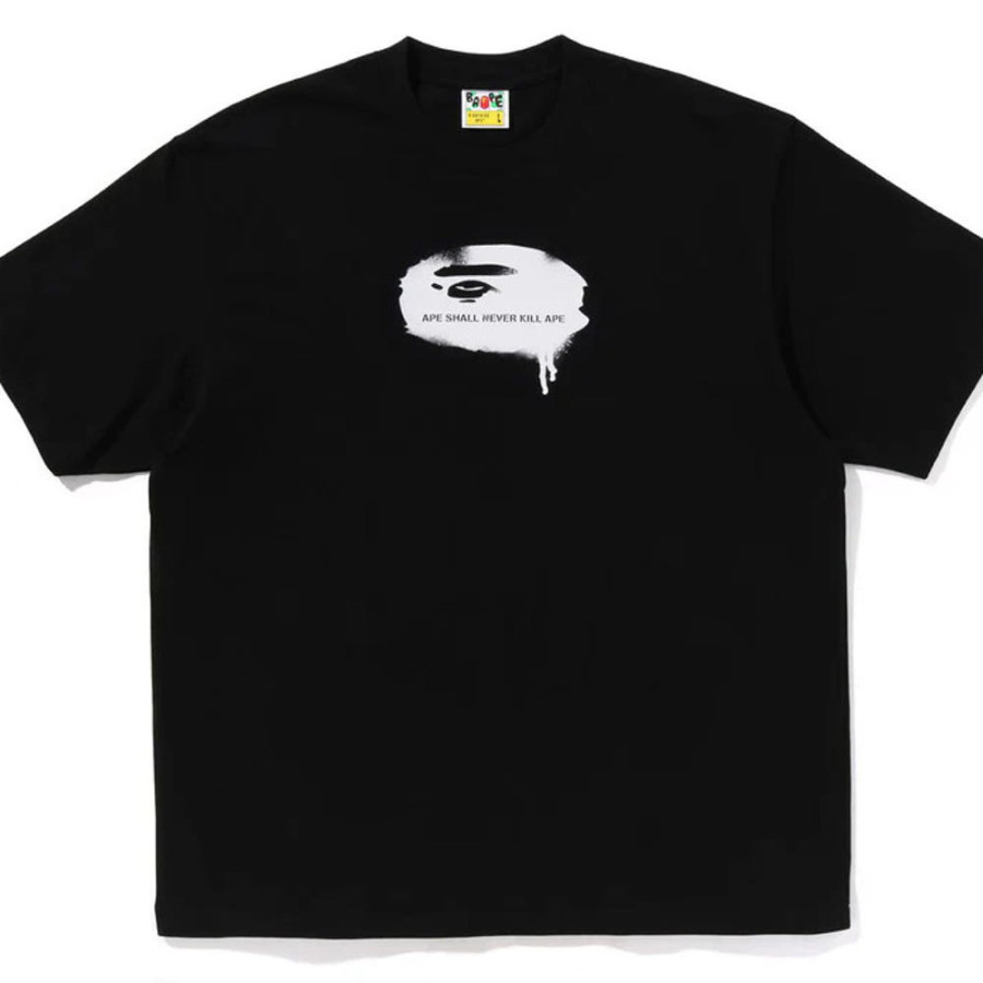 베이프 그라피티 에이프 헤드 로고 릴렉스핏 반팔 티셔츠 2컬러 1L30110309