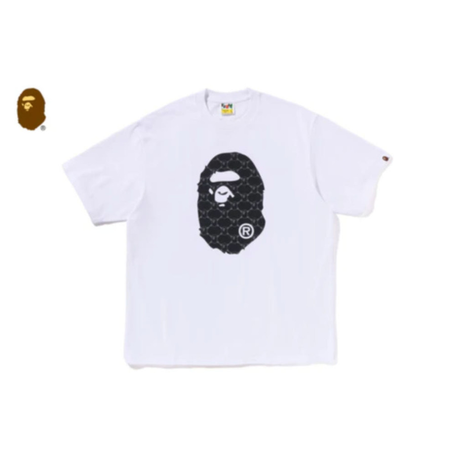 베이프 컬리지 모노그램 에이프 헤드 릴렉스핏 반팔티 3컬러 1L30110334