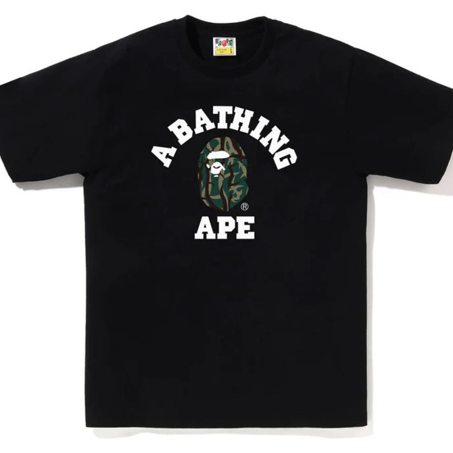 베이프 트라이얼 카모 컬리지 반팔 티셔츠 4컬러 1L30110033