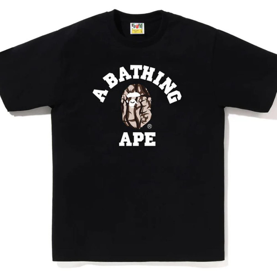 베이프 트라이얼 카모 컬리지 반팔 티셔츠 4컬러 1L30110033