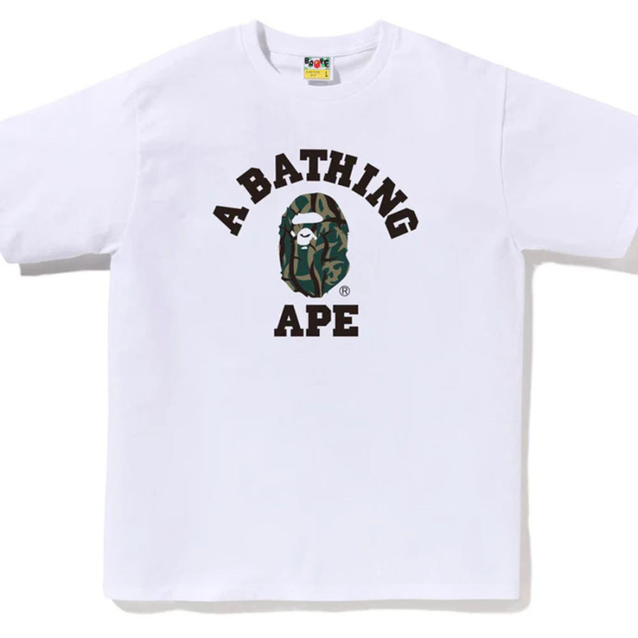 베이프 트라이얼 카모 컬리지 반팔 티셔츠 4컬러 1L30110033