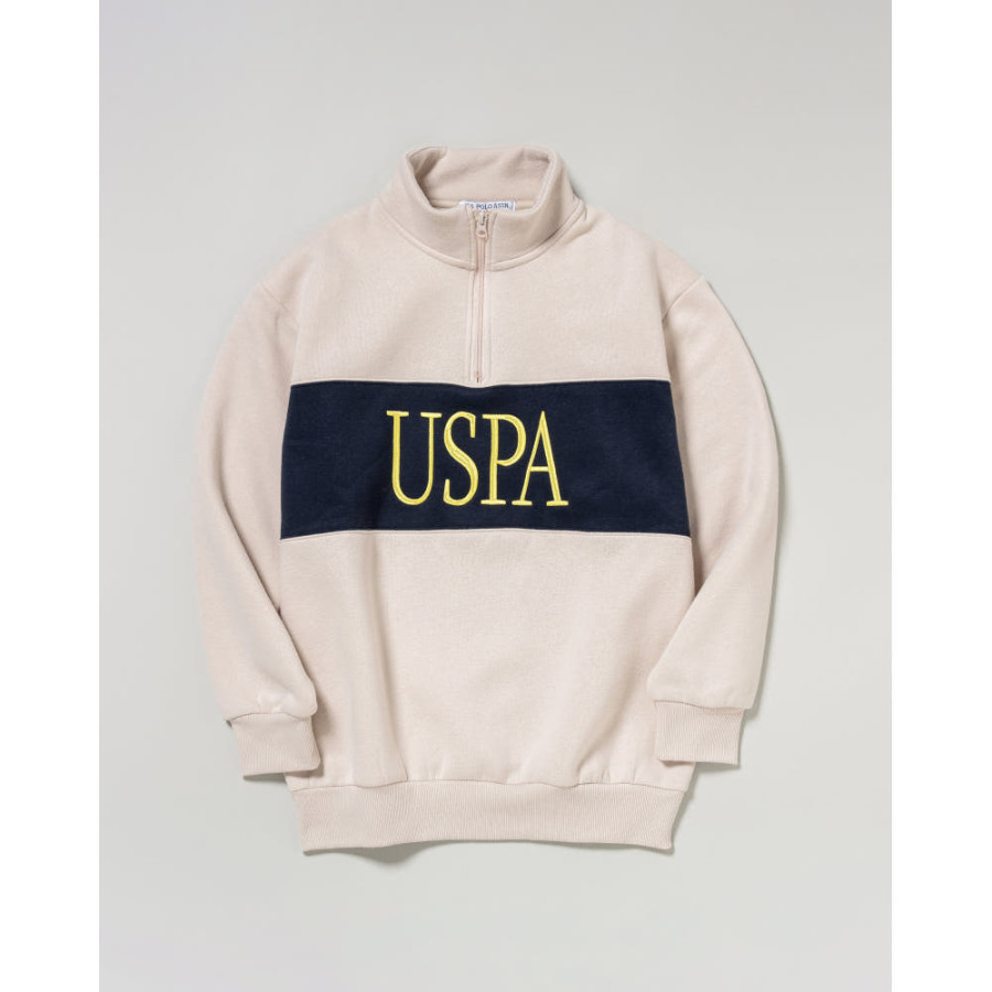 U.S. POLO ASSN. 유에스폴로에센 하프집업 스웨트셔츠 더블 호스맨 자수 3컬러 PLL53304