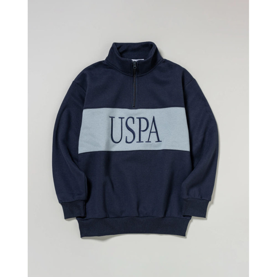 U.S. POLO ASSN. 유에스폴로에센 하프집업 스웨트셔츠 더블 호스맨 자수 3컬러 PLL53304