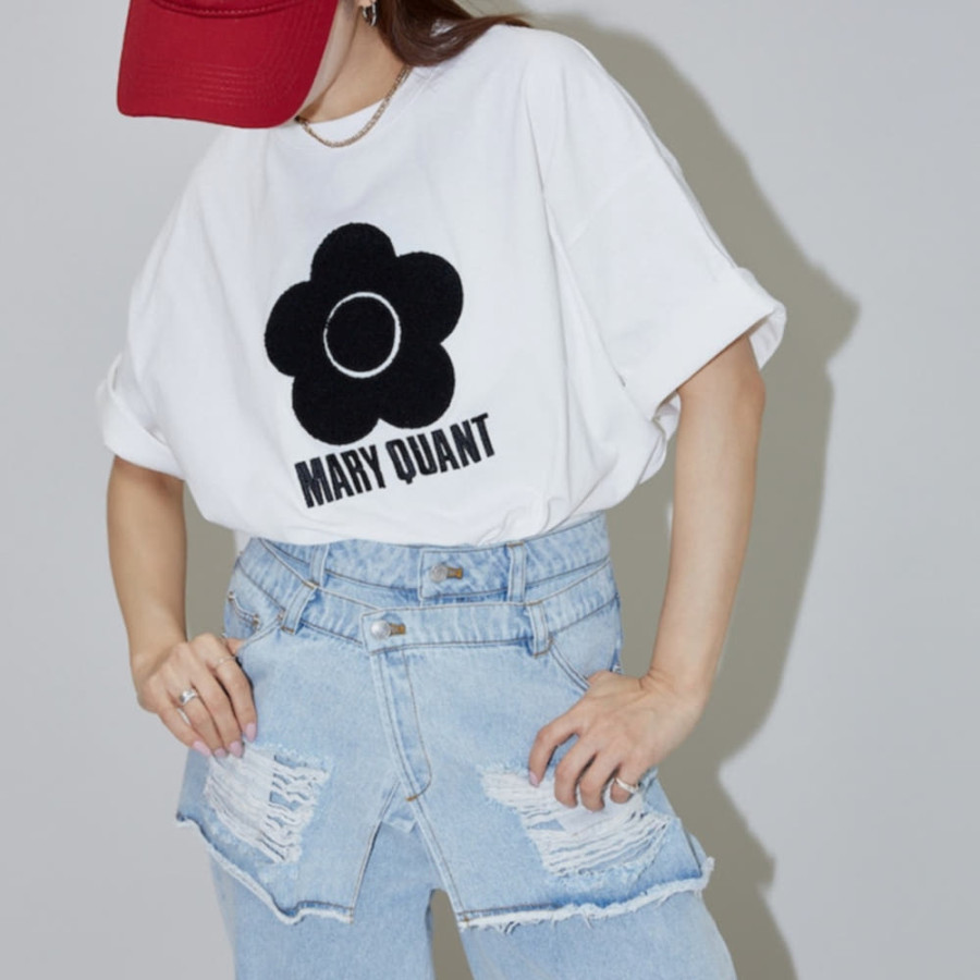 퍼블럭스 MARY QUANT 사가라 자수 티셔츠 5컬러 3223375300010