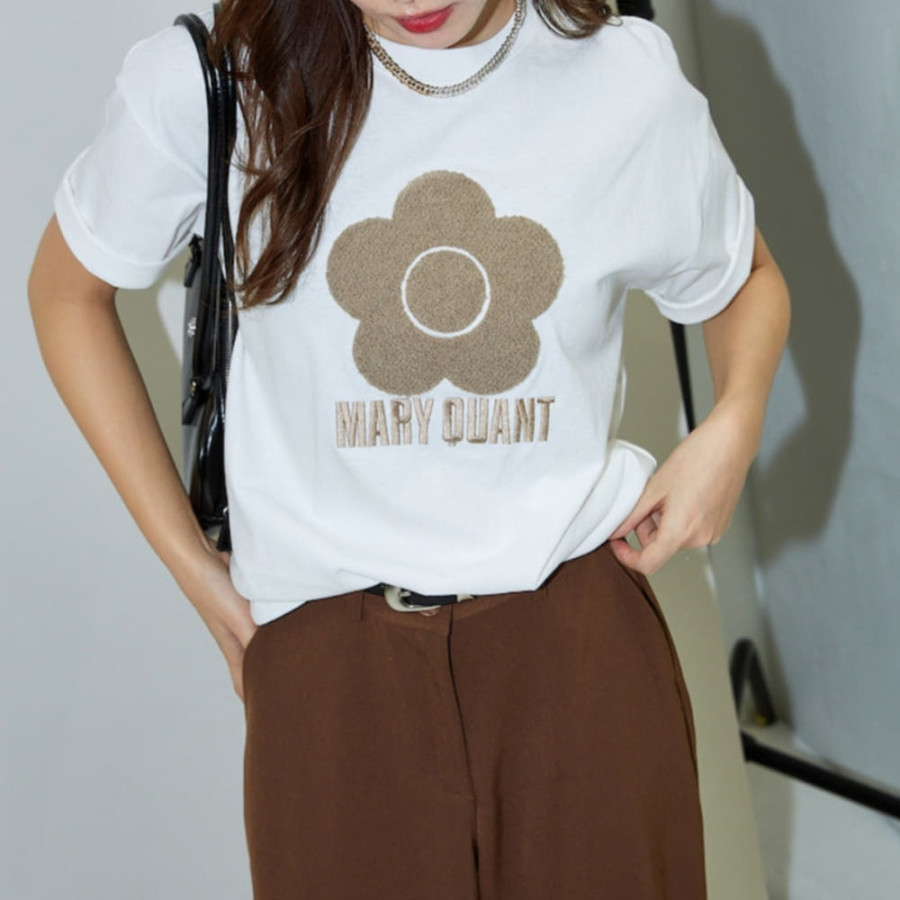 퍼블럭스 MARY QUANT 사가라 자수 티셔츠 5컬러 3223375300010
