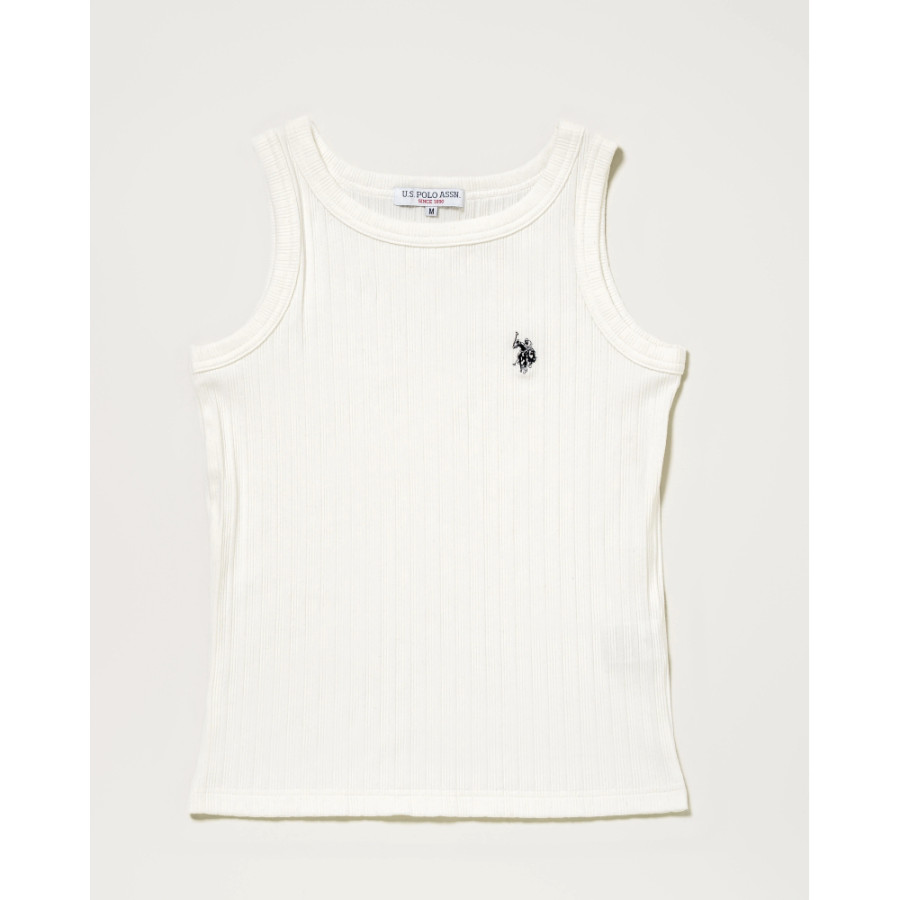 U.S. POLO ASSN. 유에스폴로에센 리브 탱크탑 더블홀스맨 자수 2컬러 PLL52242