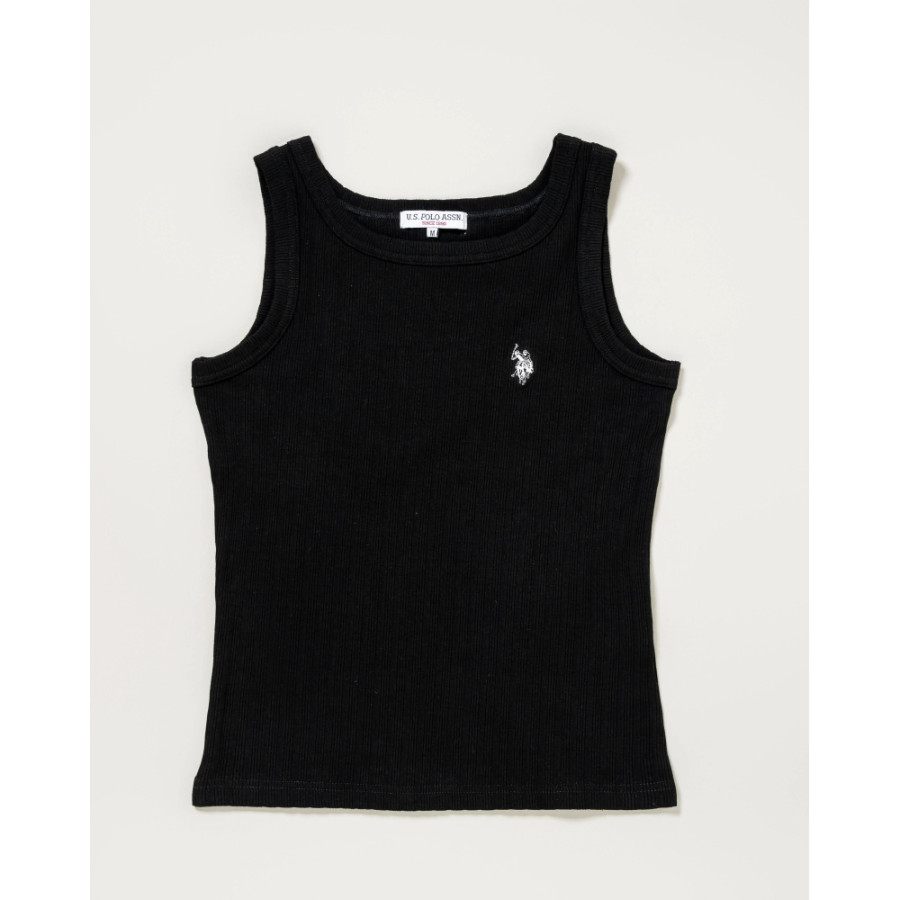 U.S. POLO ASSN. 유에스폴로에센 리브 탱크탑 더블홀스맨 자수 2컬러 PLL52242