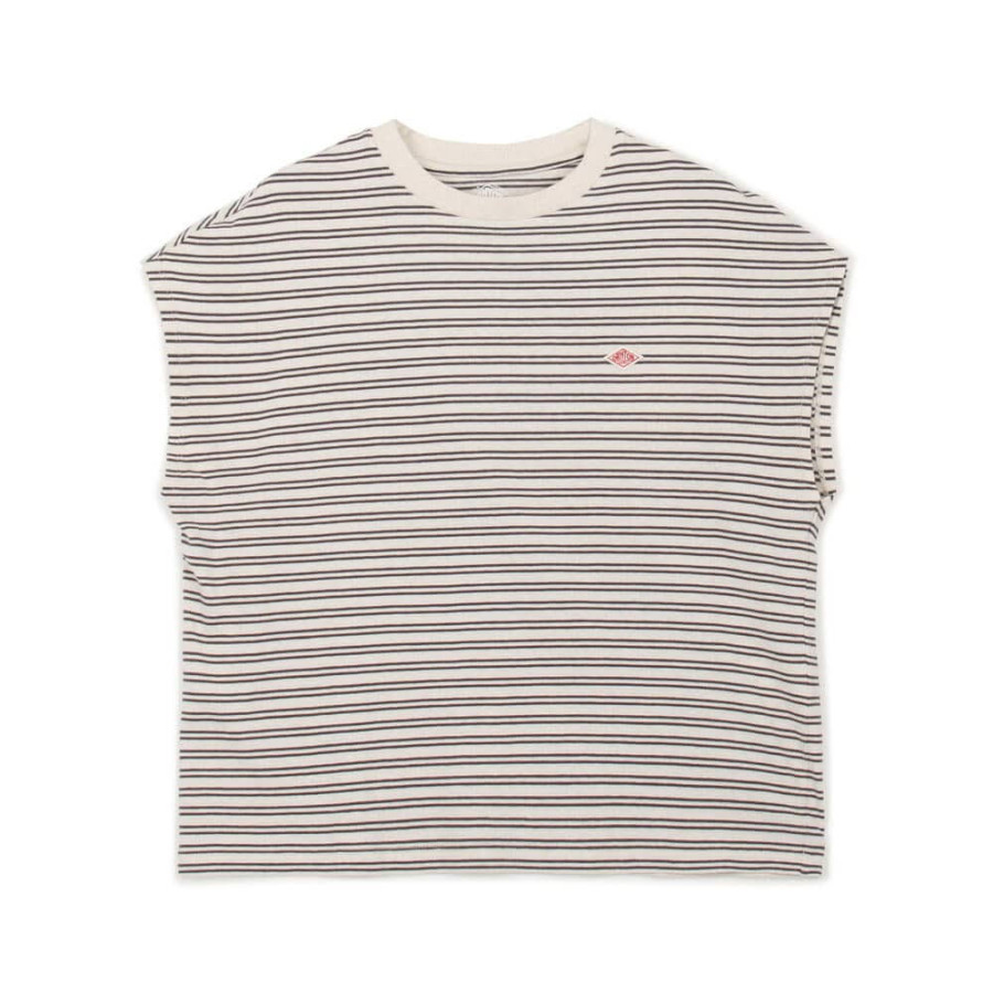 단톤 여성 코튼 저지 돌먼 민소매 스트라이프 티셔츠 5컬러 DT-C0403 FLC-ST DNB251L103-0011